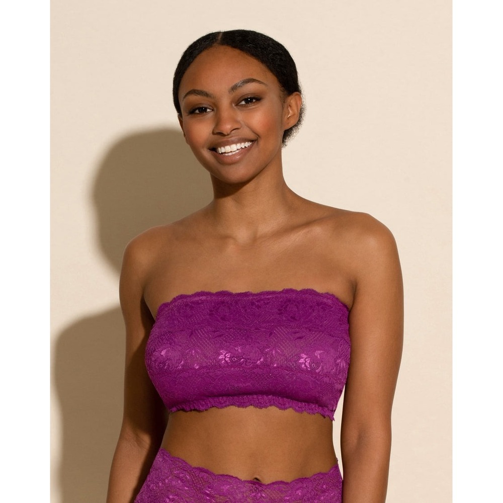 Cosabella Never Say Never Flirtie Bandeau Bra Swiss Beet - Size M / NWT